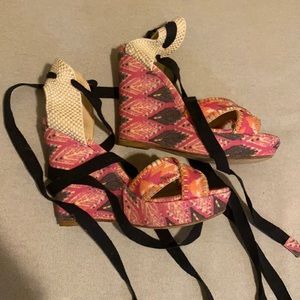 Stuart Weitzman Colorful Wedges - Size 8